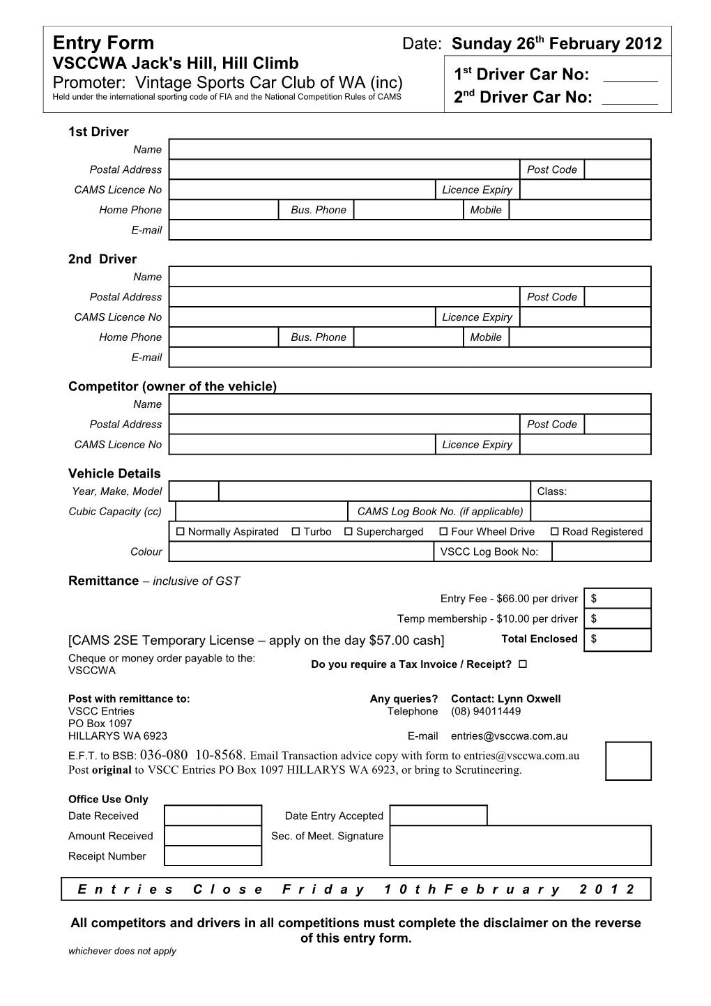 CAMS 2SE Temporary License Apply on the Day $57.00 Cash