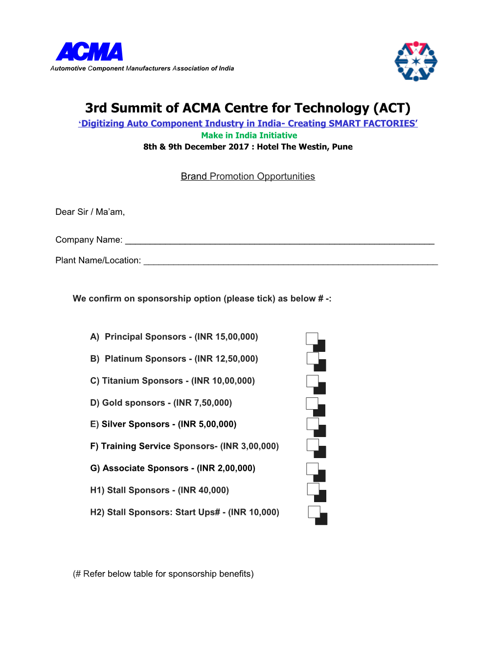 3Rd Summit of ACMA Centre for Technology (ACT)