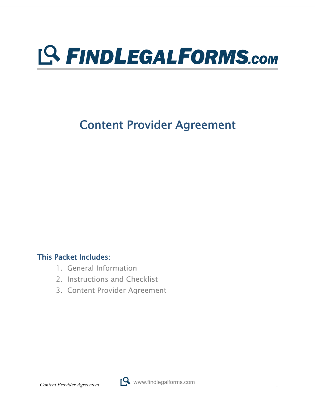 Content Provider Agreement