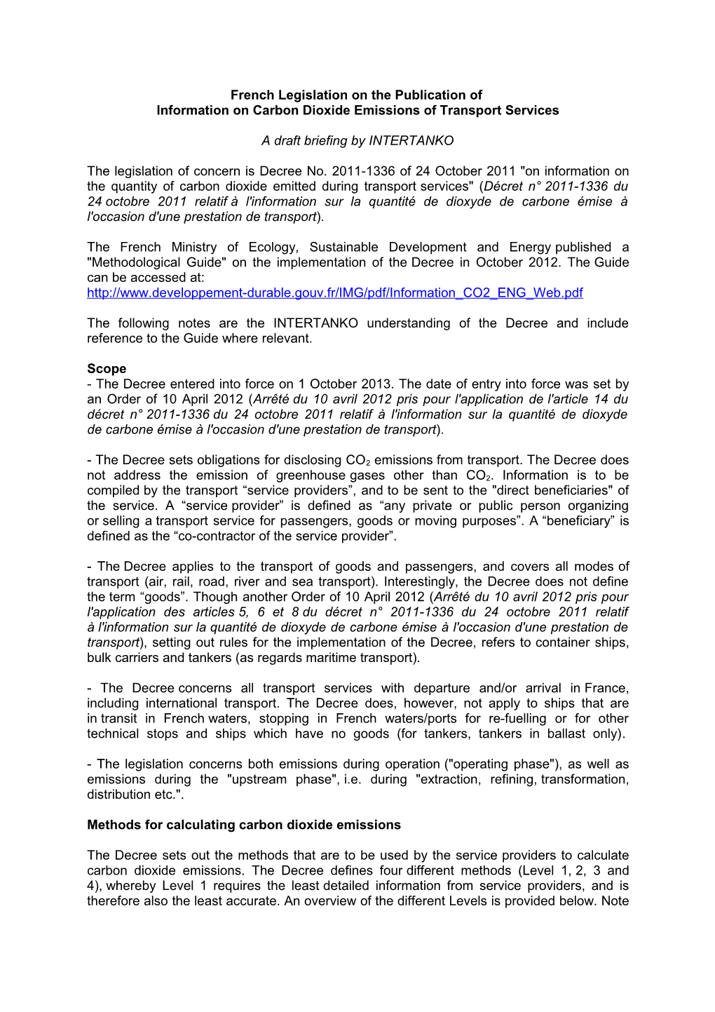 French Legislation on the Publication Of