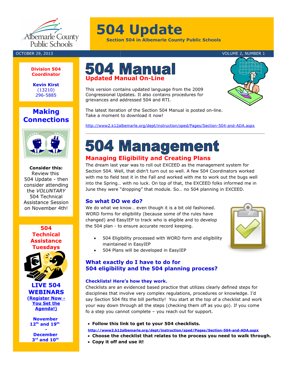 504 Updatesection 504In Albemarle County Public Schools