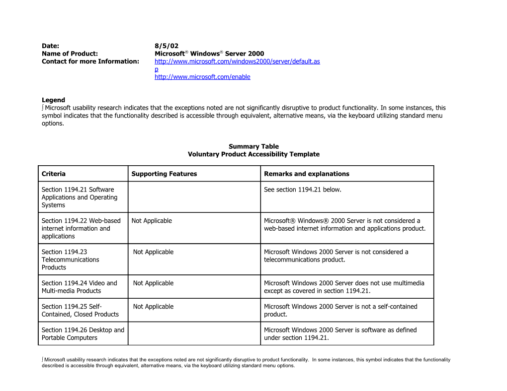 Voluntary Product Accessibility Template s1