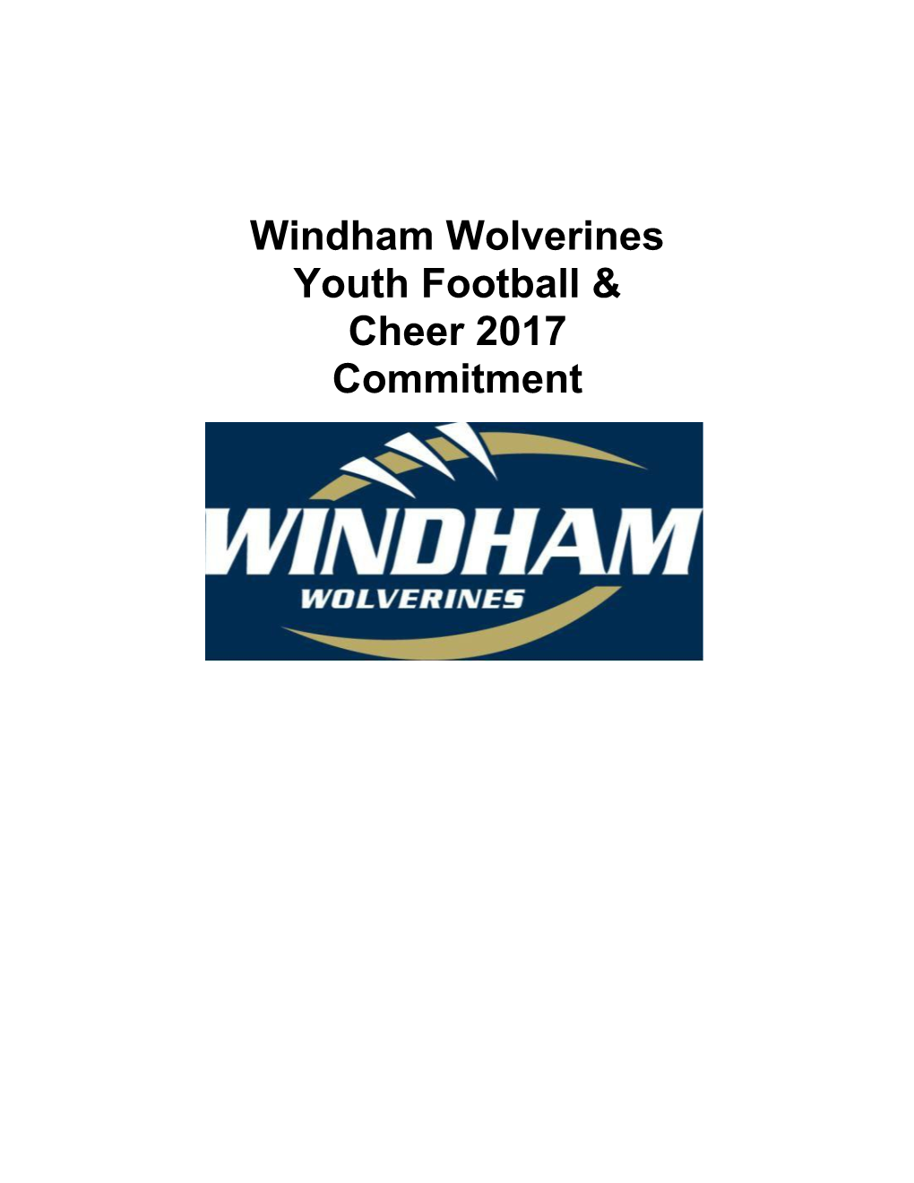 Windham Wolverines Parent Handbook FINALFEB2016 1