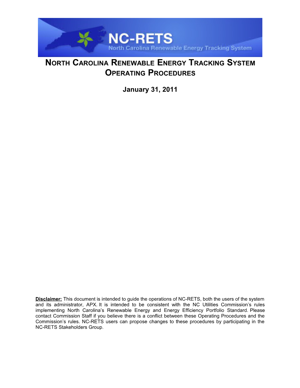 North Carolina Renewable Energy Tracking System