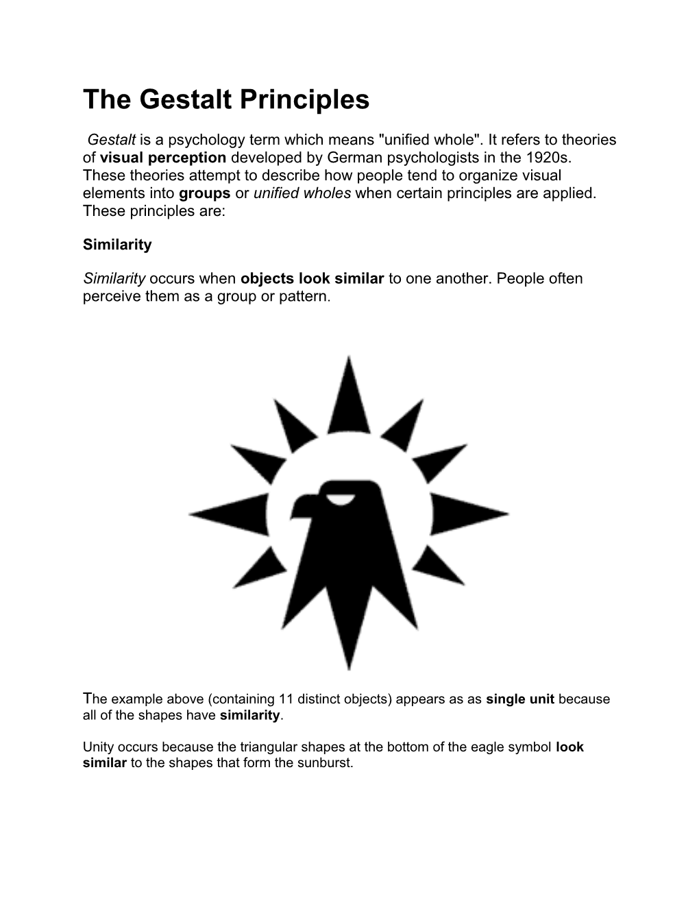The Gestalt Principles