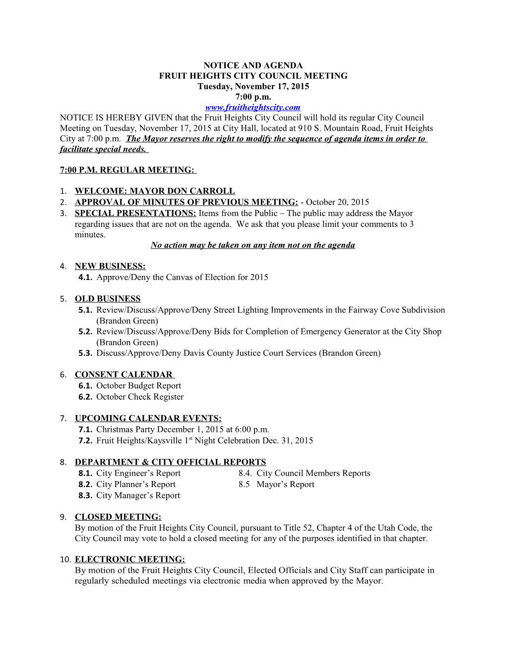 City Council Agenda s11