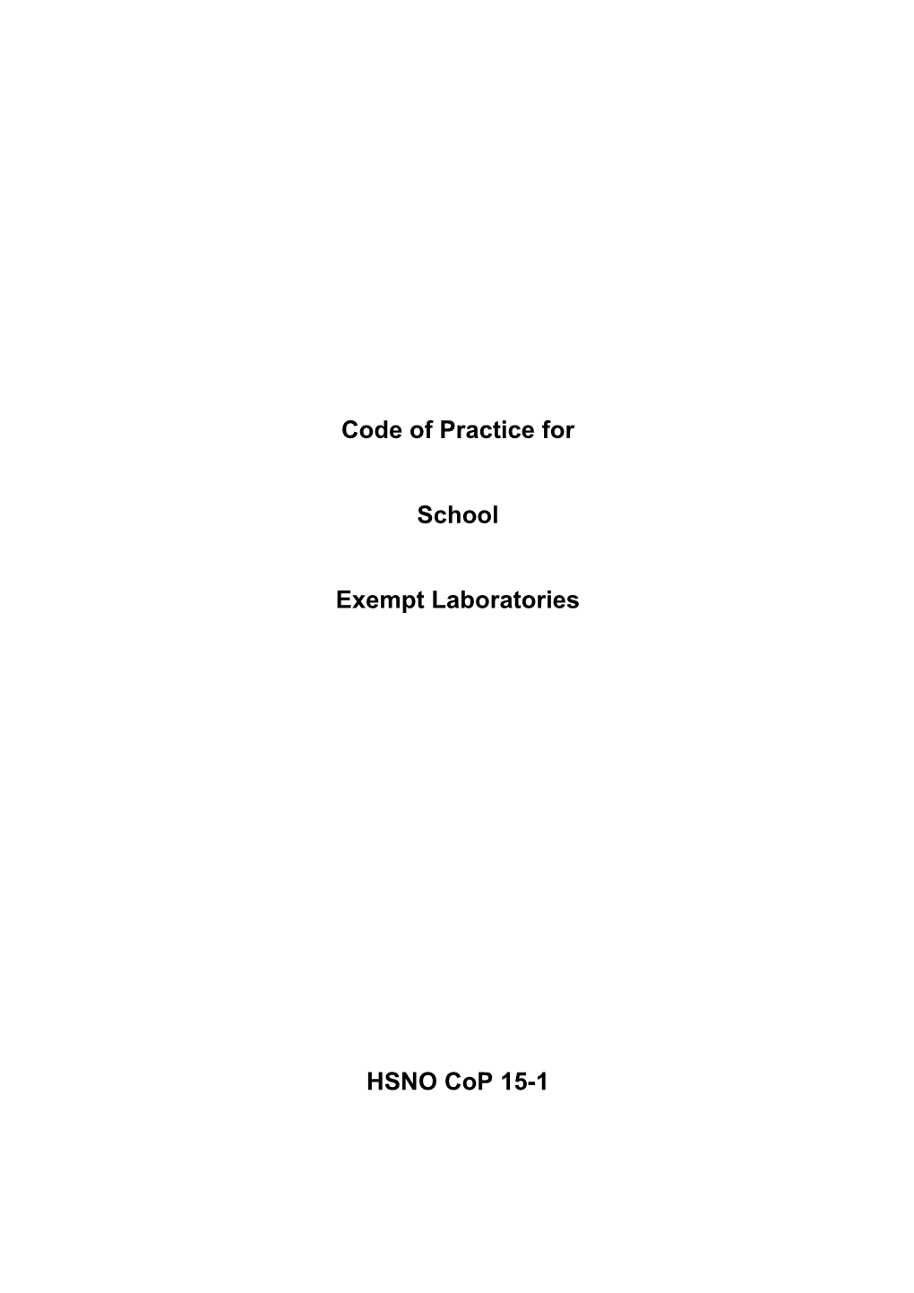 Code of Practice For