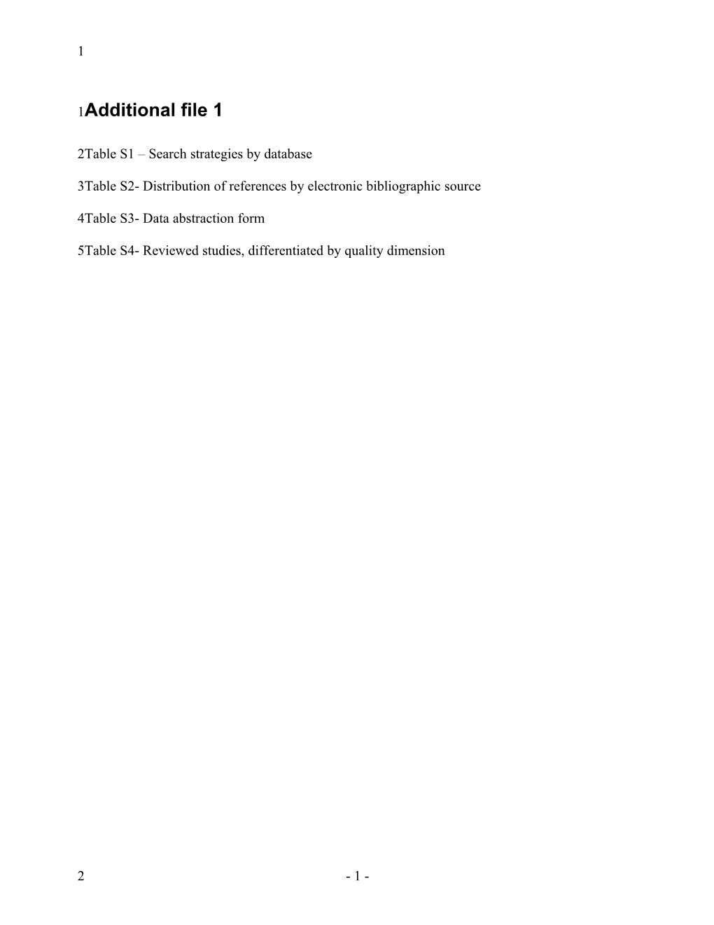 Table S2- Distribution of References by Electronic Bibliographic Source