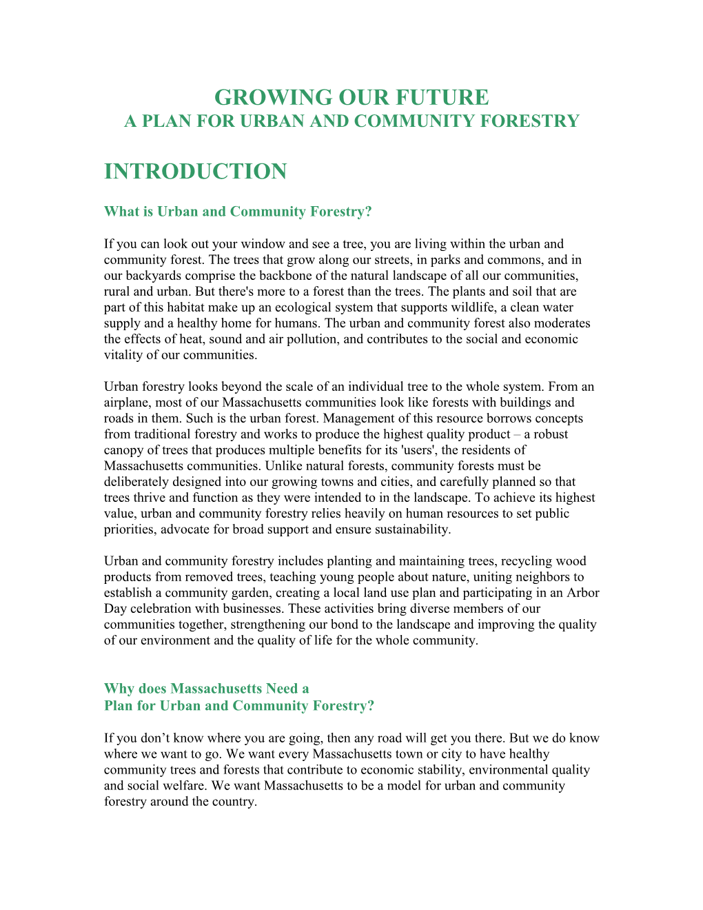 What Is Urban and Community Forestry