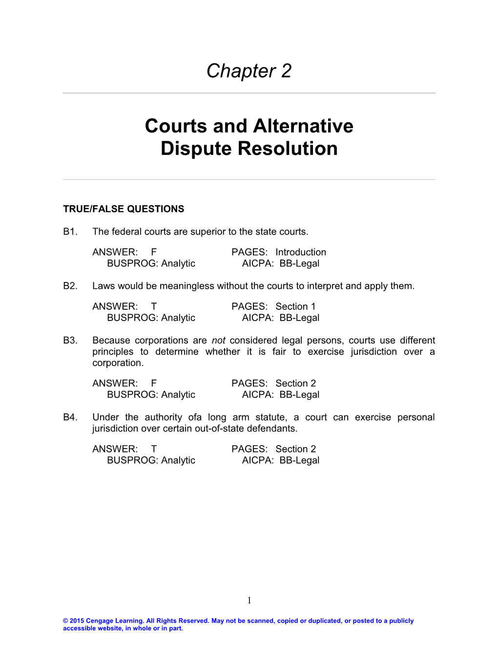 Courts and Alternative