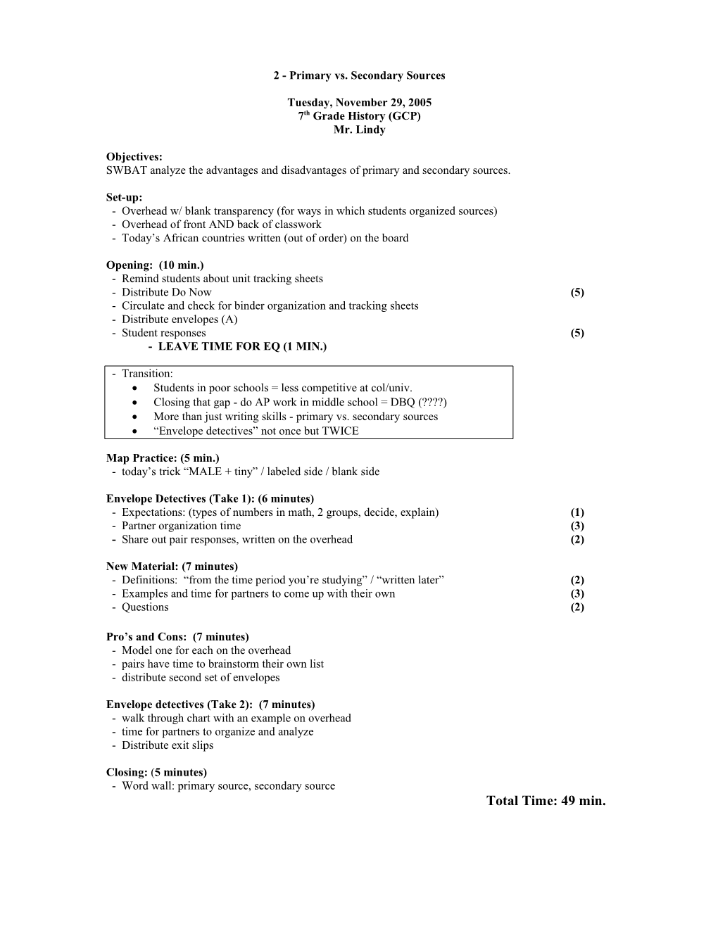 2 - Primary Vs. Secondary Sources