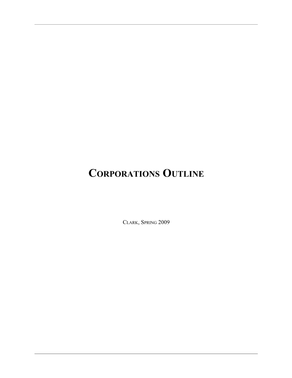 Corporations Outline s1