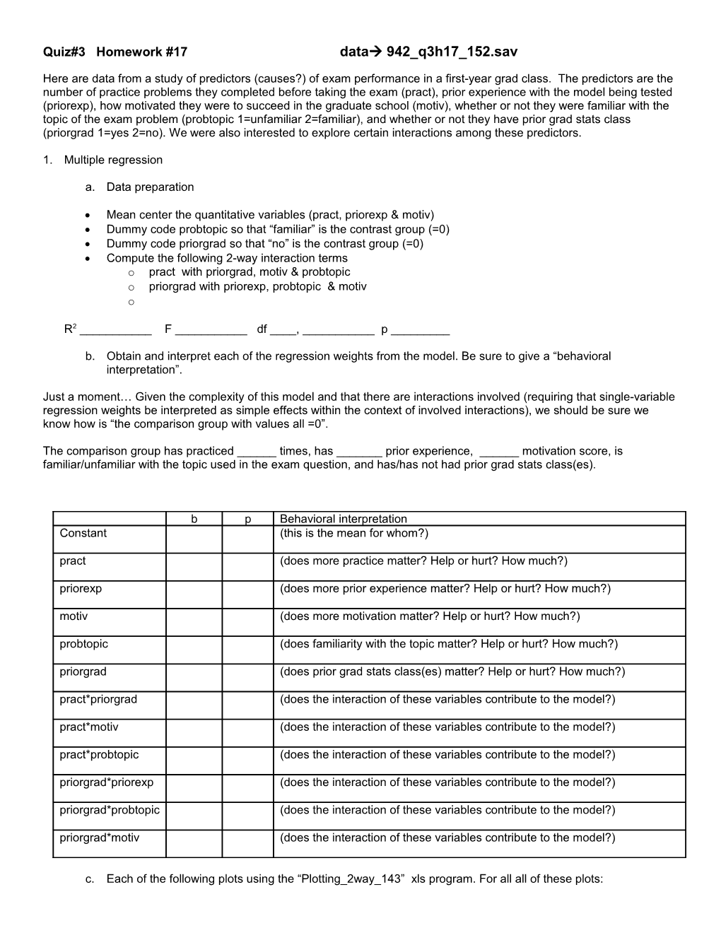 Quiz#3 Homework #17 Dataà 942 Q3h17 152.Sav