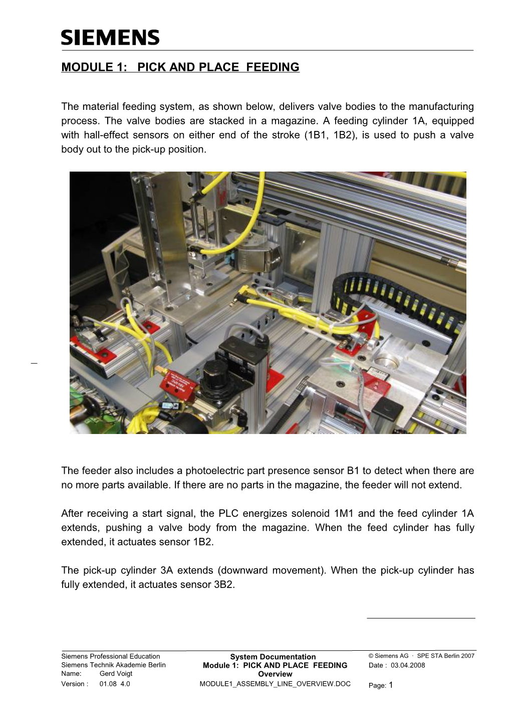 Module 1: Pick and Place Feeding