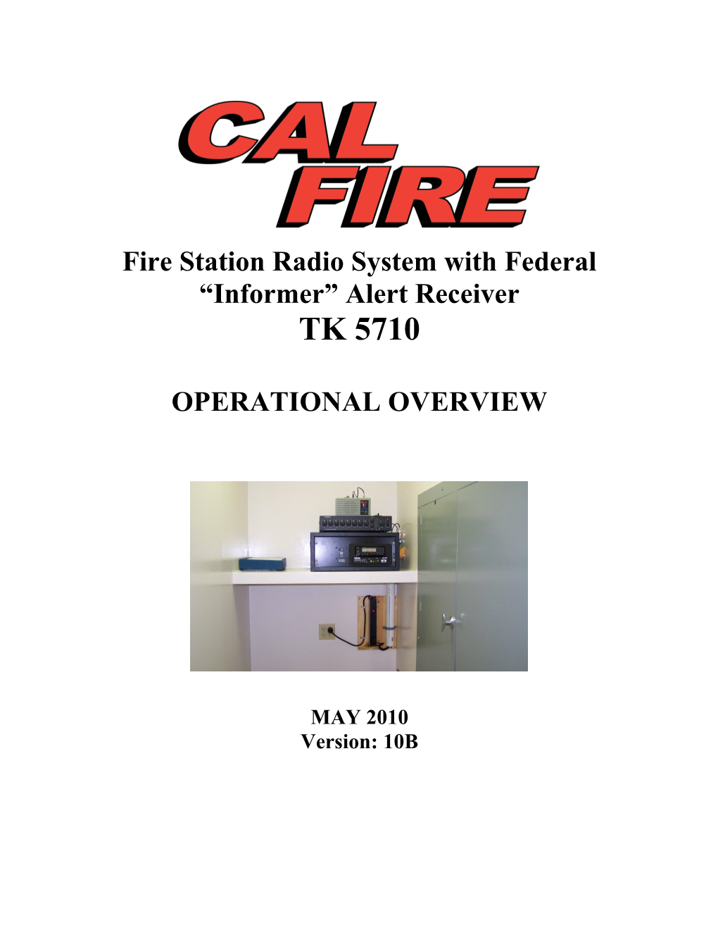 Fire Station Radio System with Federal Informer Alert Receiver