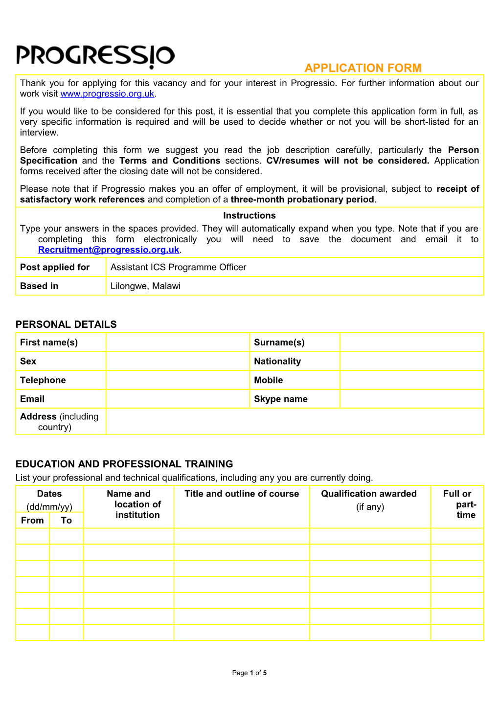 Application Form s30