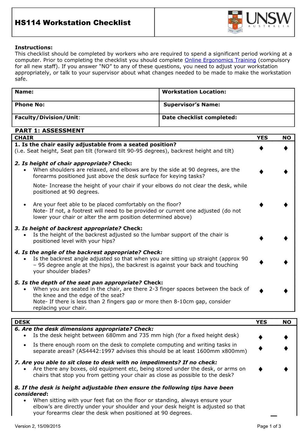 Part 1: Assessment