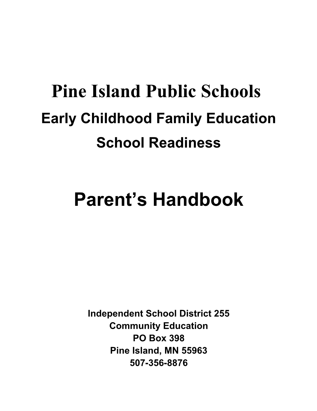 Early Childhood Family Education