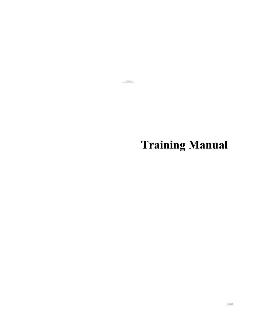 Training Manual