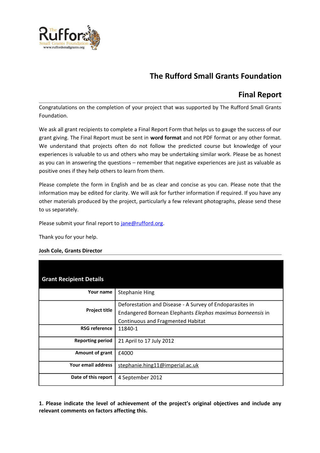 The Rufford Small Grants Foundation s15