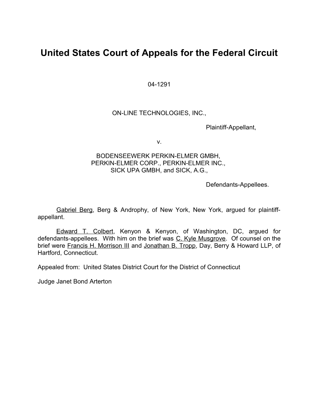 United States Court of Appeals for the Federal Circuit