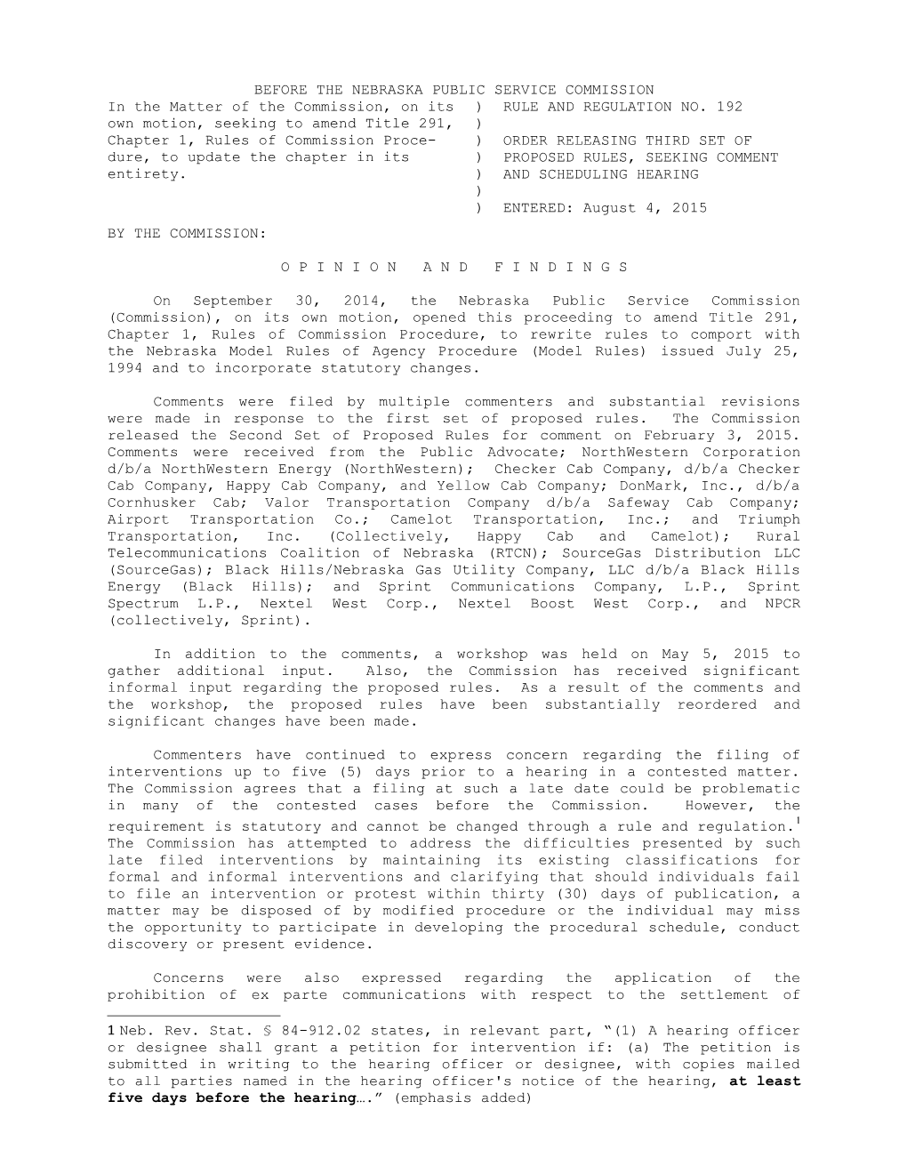 Rule and Regulation No. 192 Page 2
