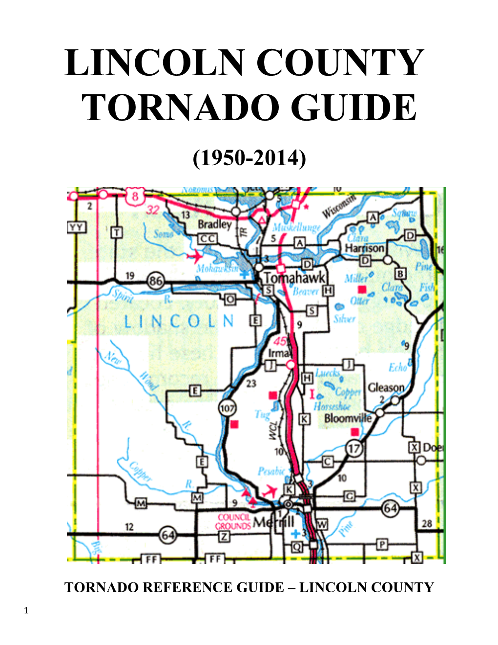 Tornado Reference Guide Lincoln County