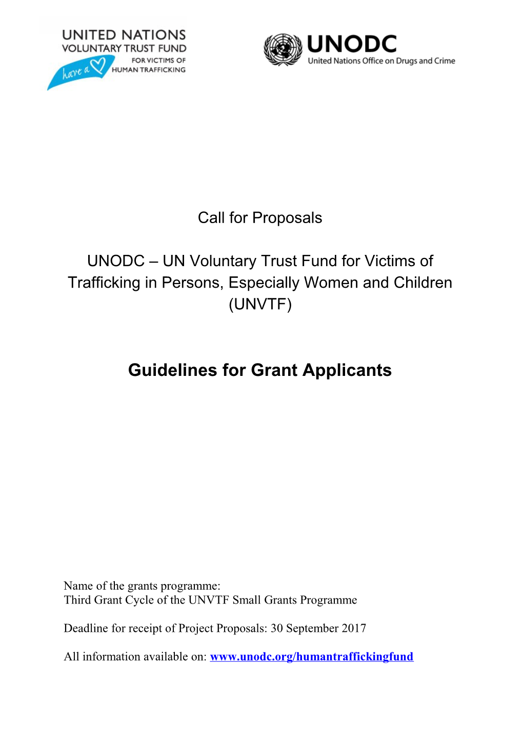Guidelines for Grant Applicants