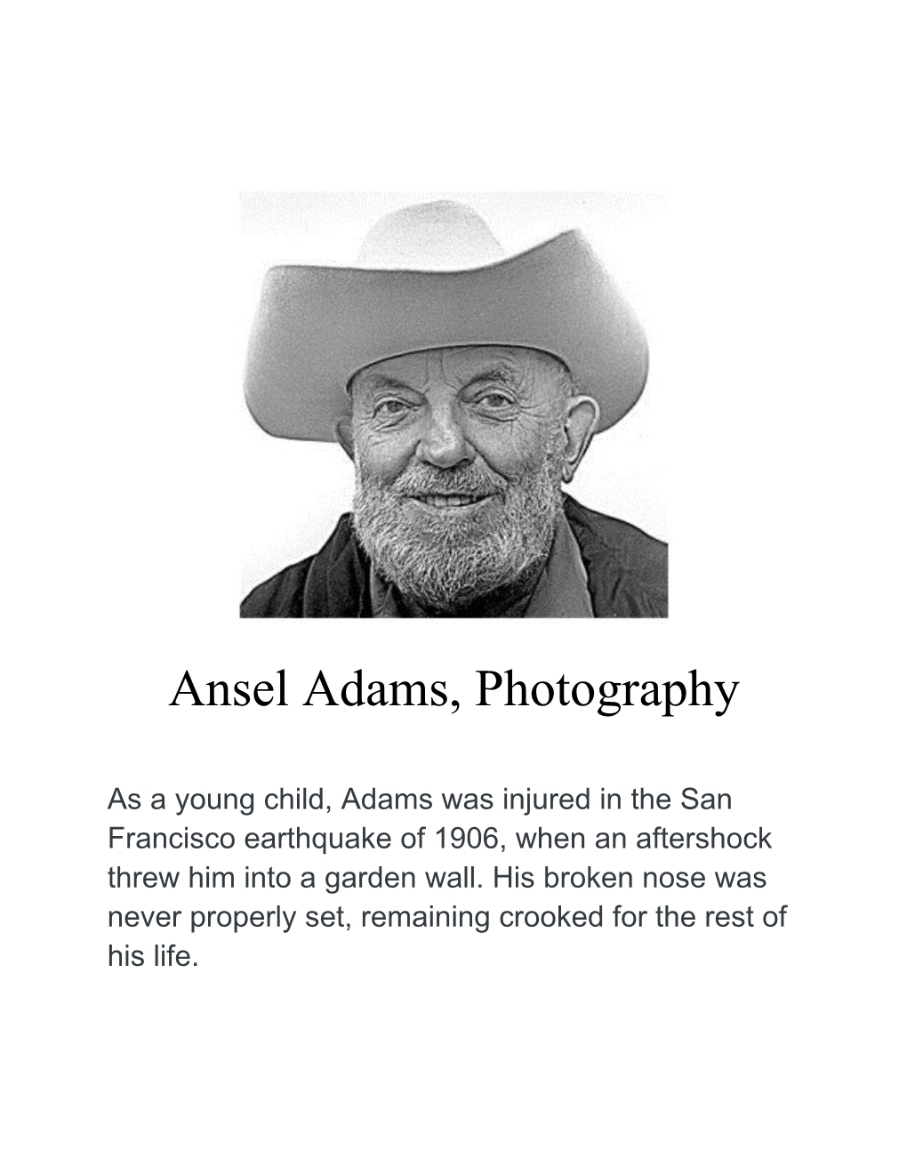 Ansel Adams, Photography