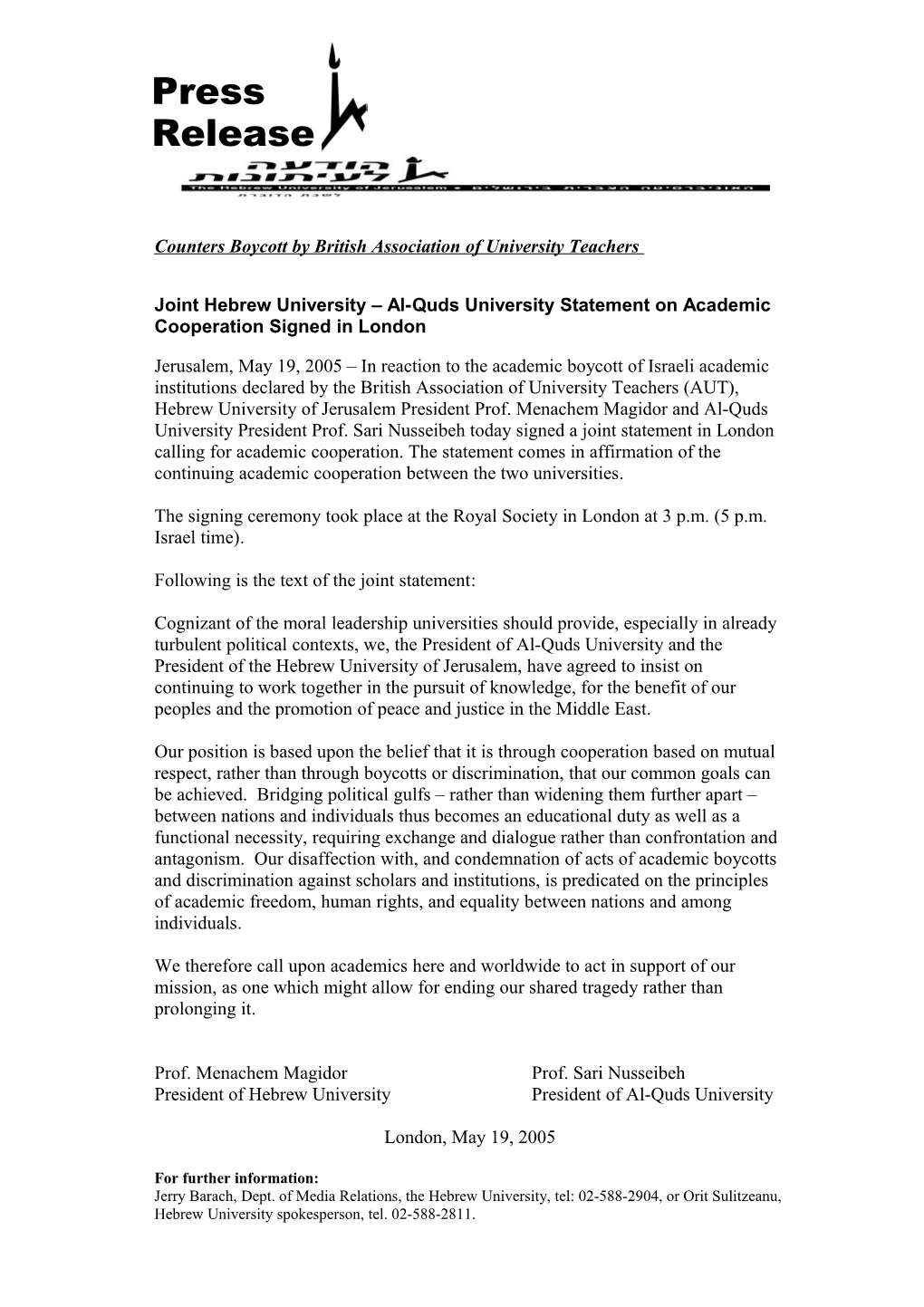 Counters Boycott by British Association of University Teachers