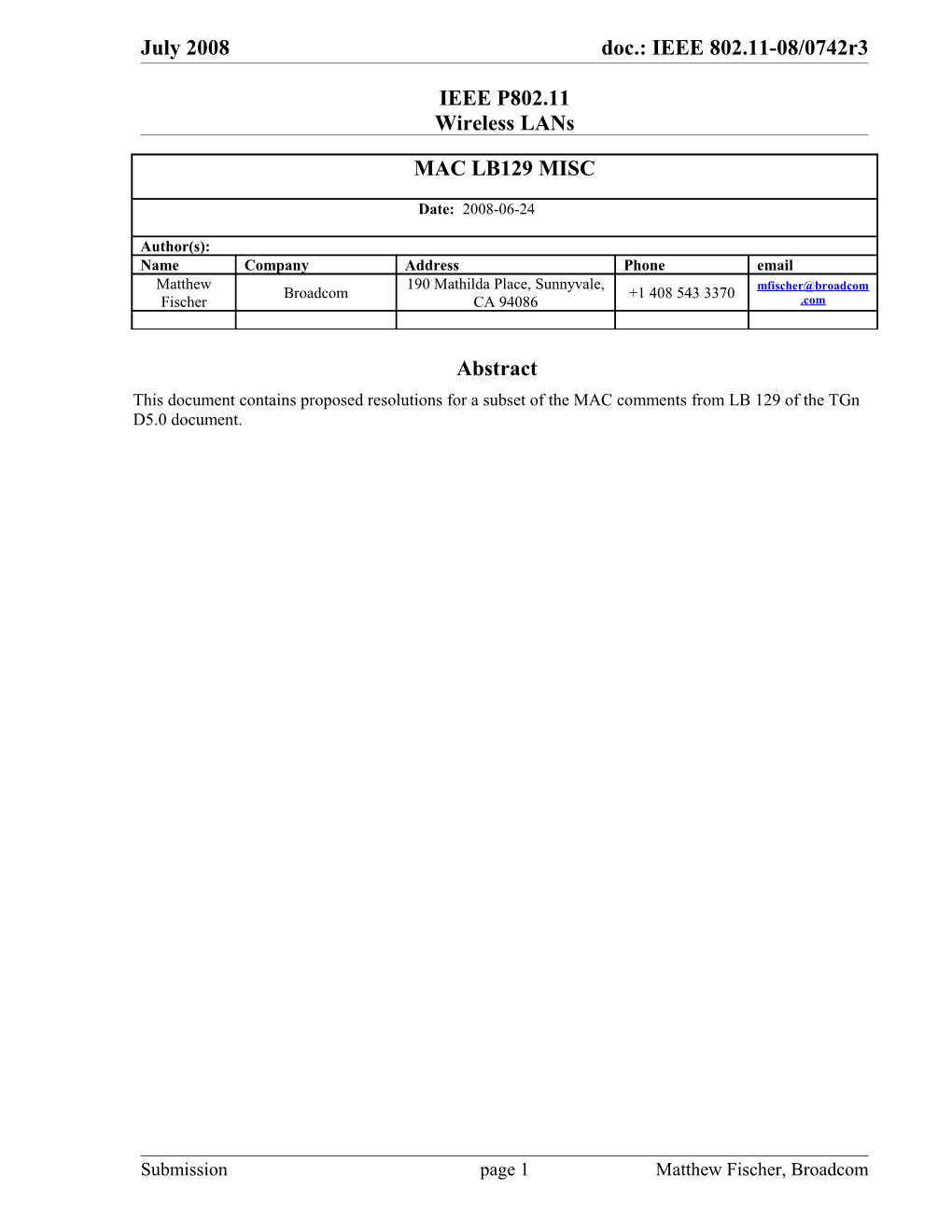 GREEN = Comment Resolution Reviewed and Accepted in an Adhoc