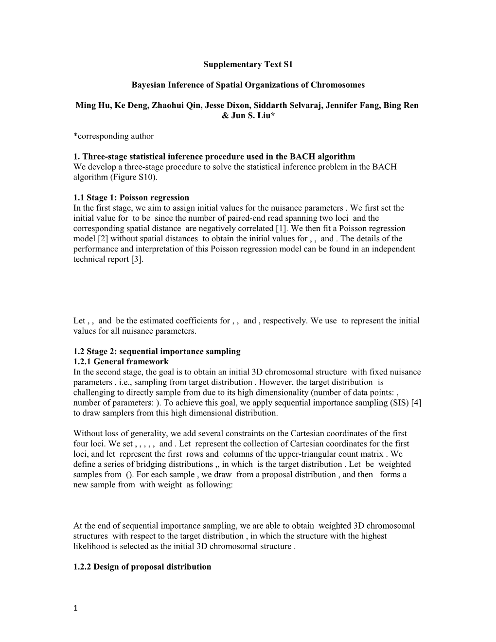 Bayesian Inference of Spatial Organizations of Chromosomes