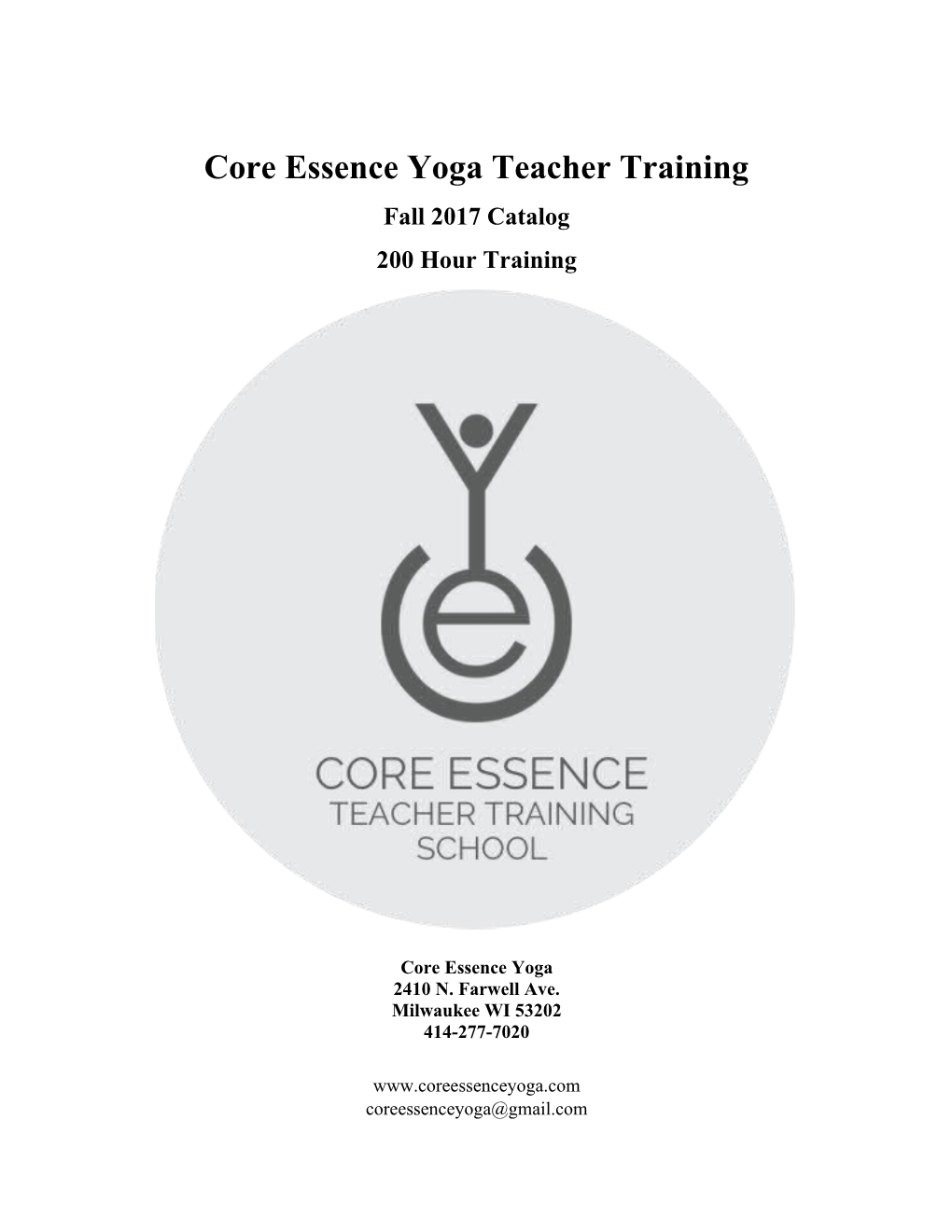 Core Essence Yoga Teacher Training