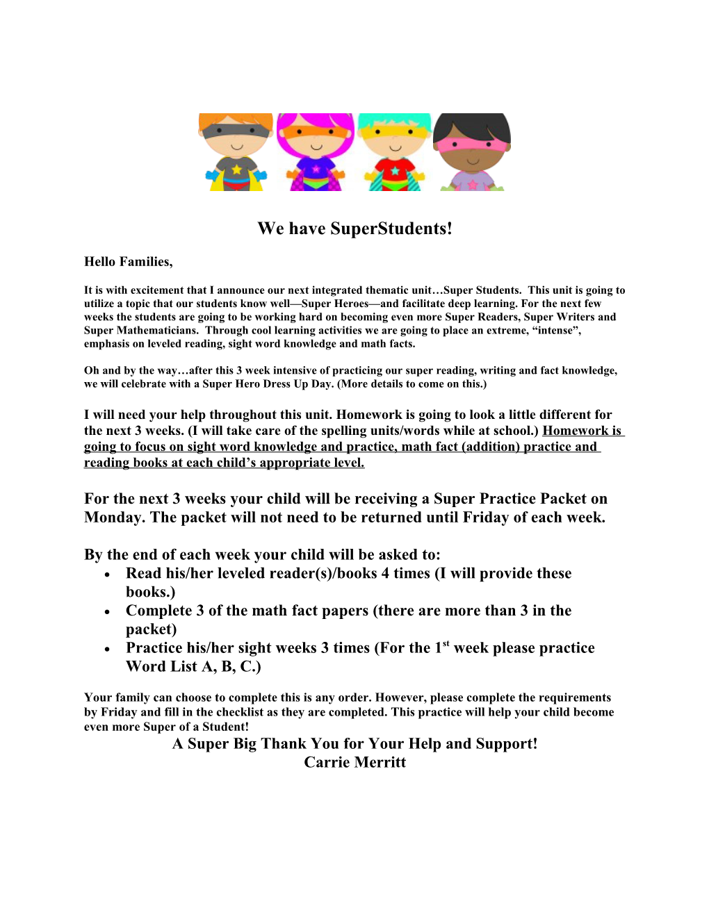 We Have Superstudents!