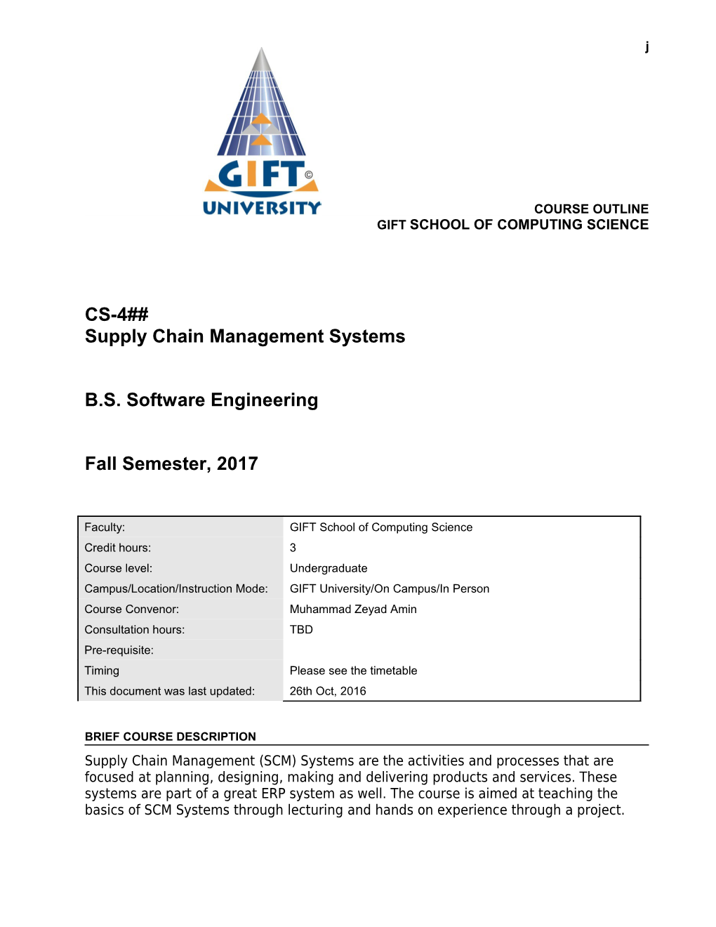 GBS Course Outline Template