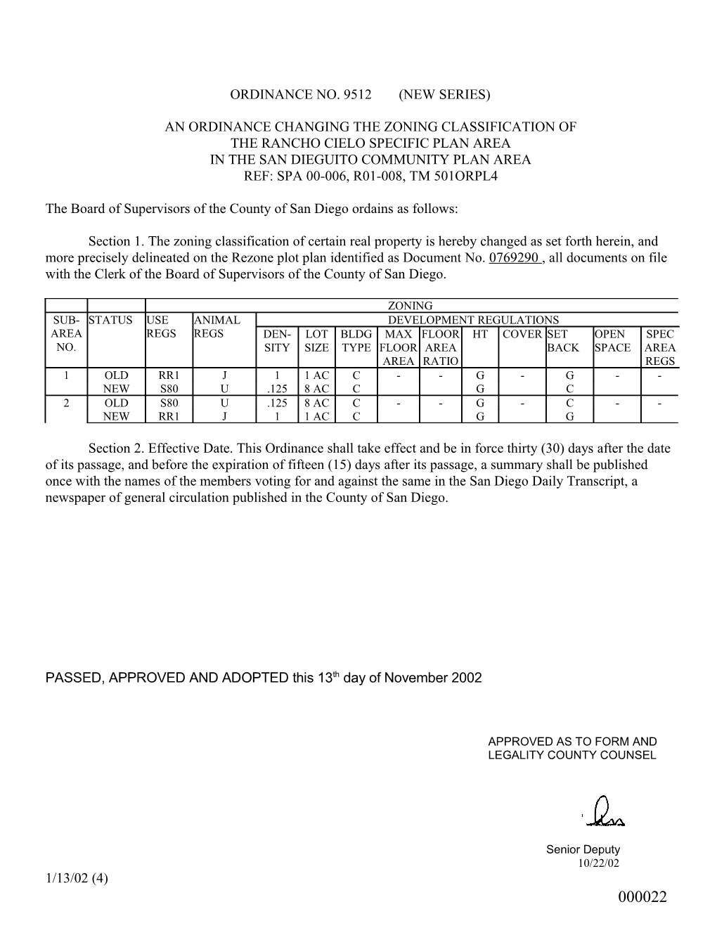 An Ordinance Changing the Zoning Classification Of