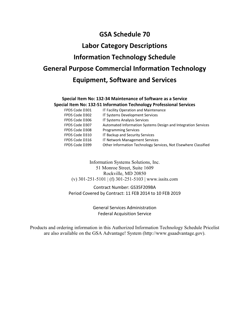 Information Technology Services (Sample)