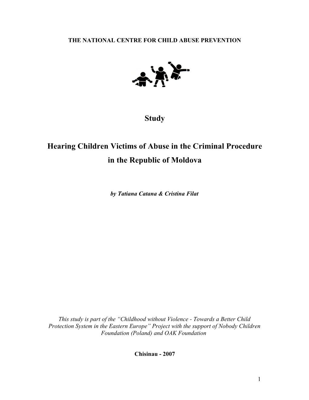 The National Center for Child Abuse Prevention