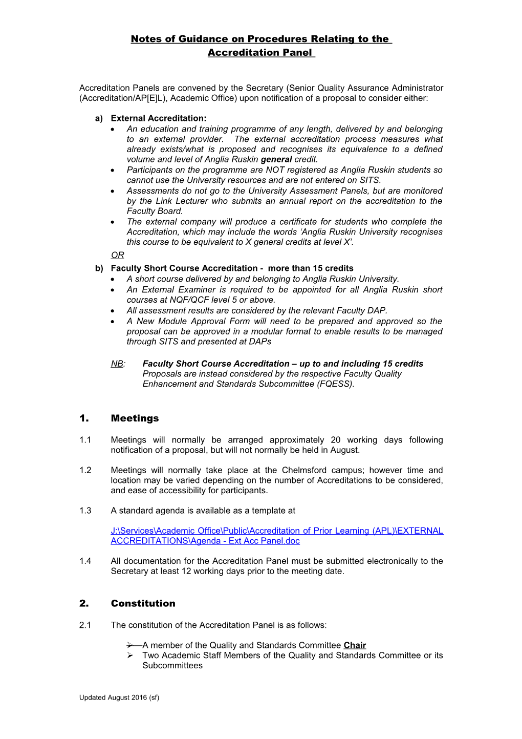 From July 2008 Faculty AP(E)L Advisers, Under the Academic Regulations, Will Be Able To