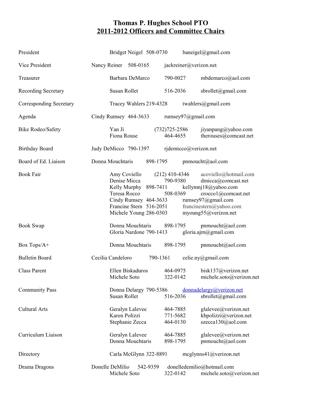 Thomas P. Hughes School PTO s1