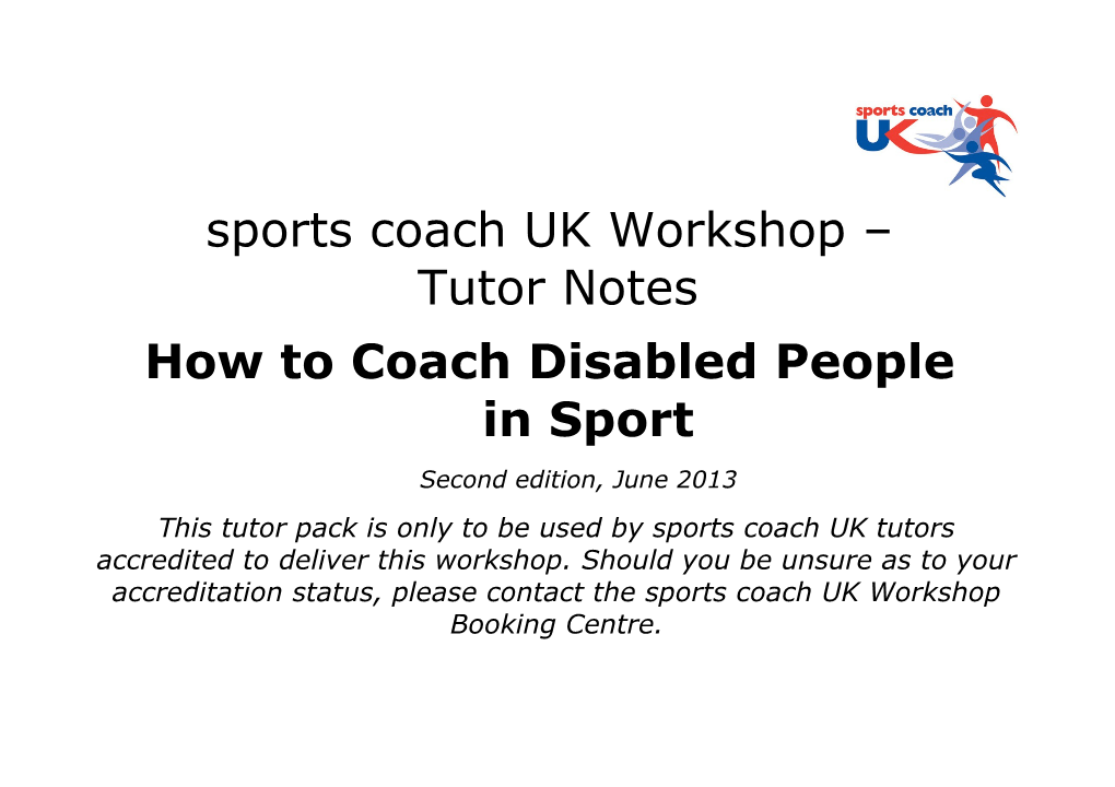 How to Coach Disabled People in Sport