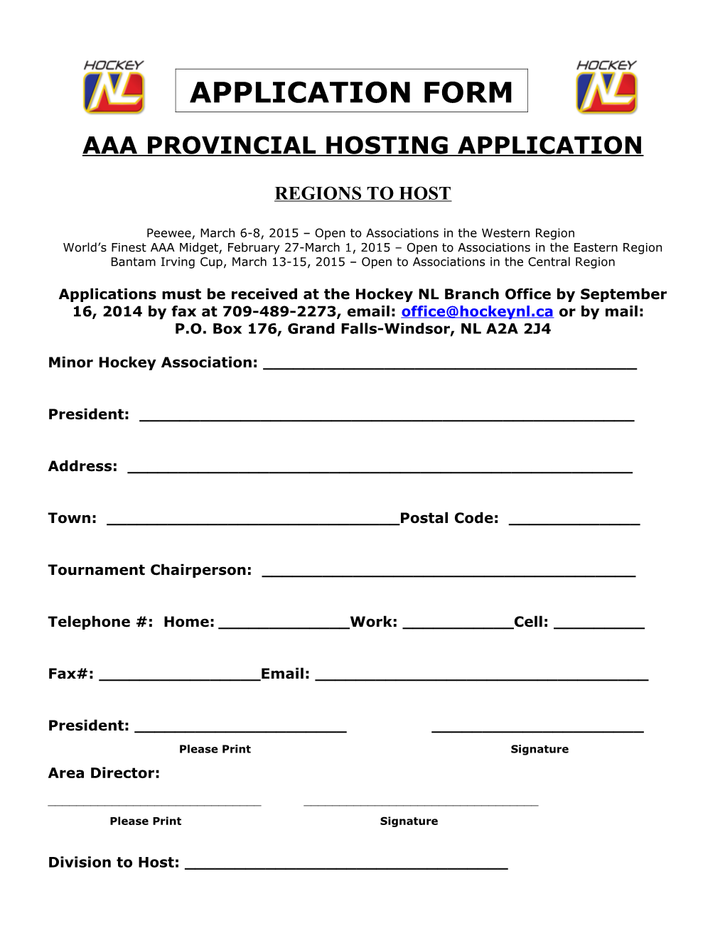 Aaa Provincial Hosting Application