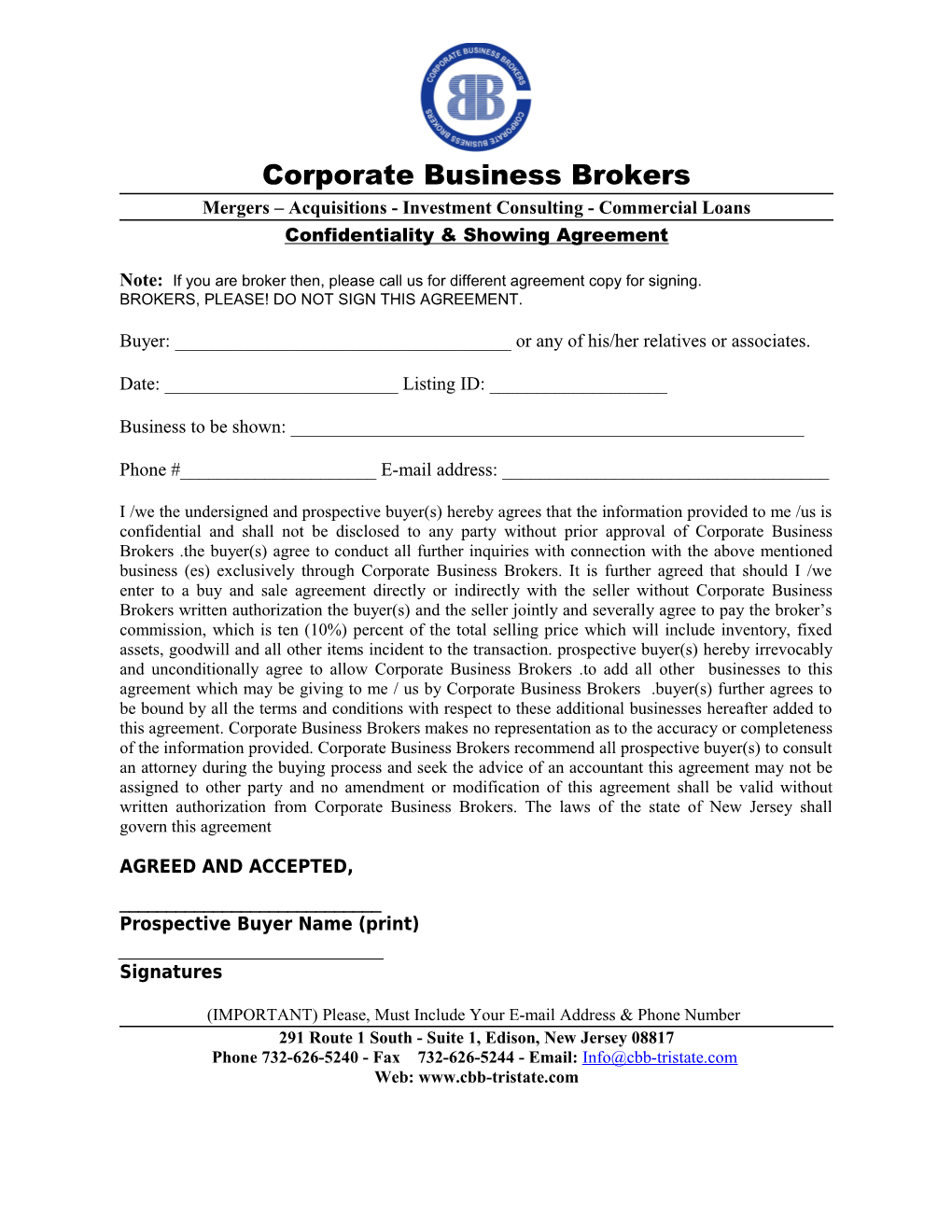 Corporate Business Brokers