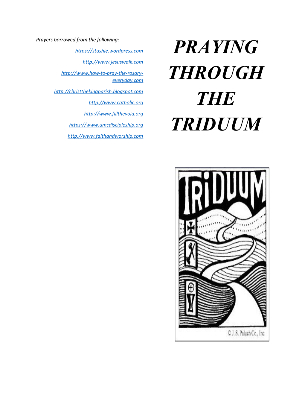 Praying Through the Triduum