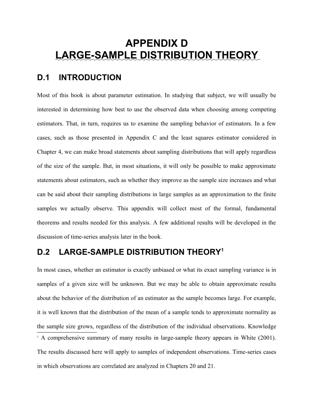 Large-Sample Distribution Theory