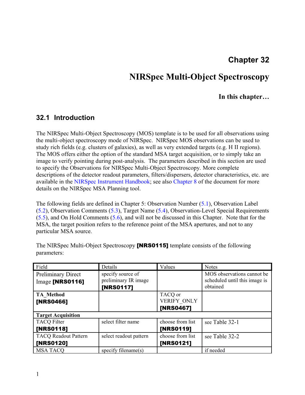 Nirspec Multi-Object Spectroscopy