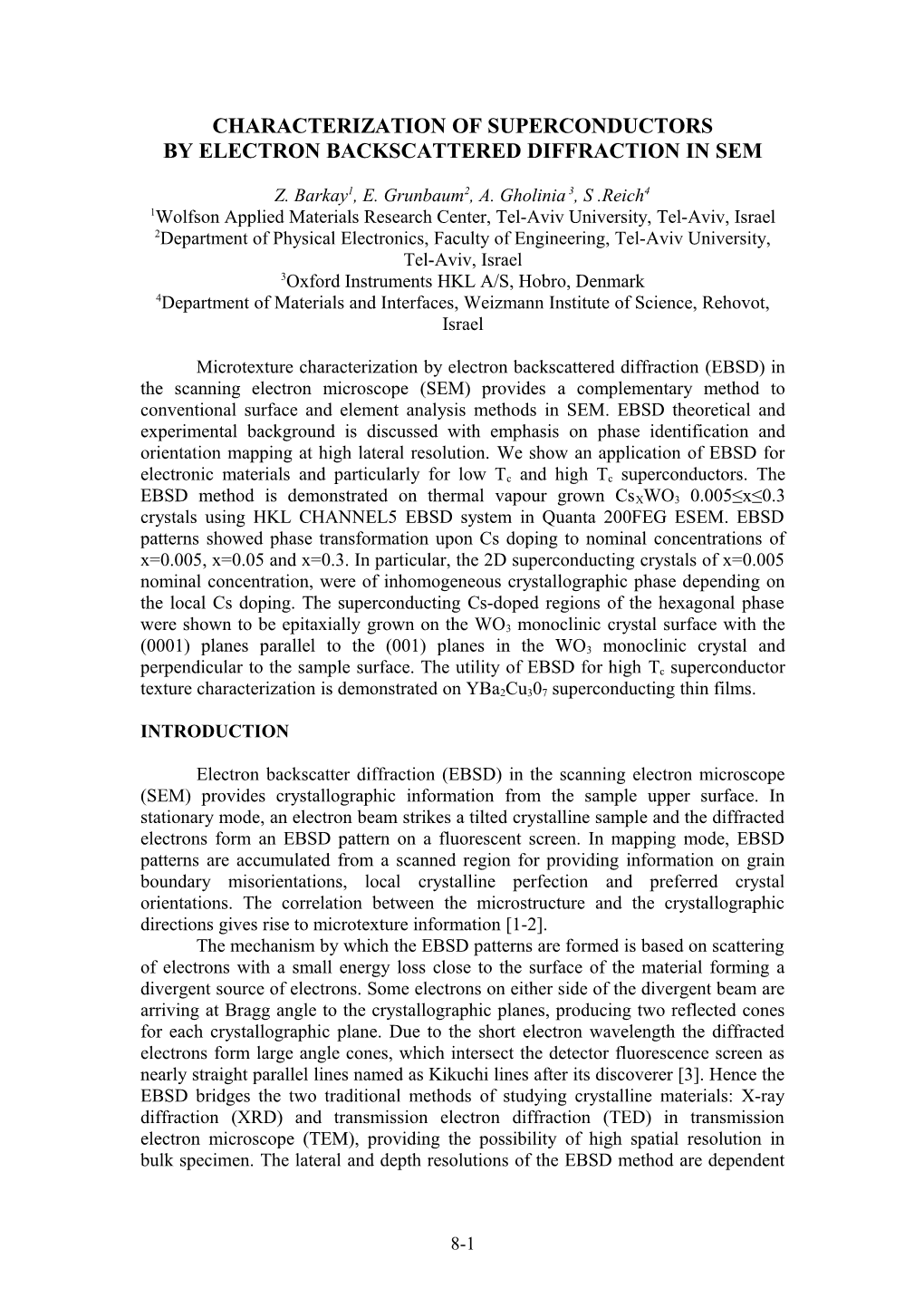 Characterization of Superconductors