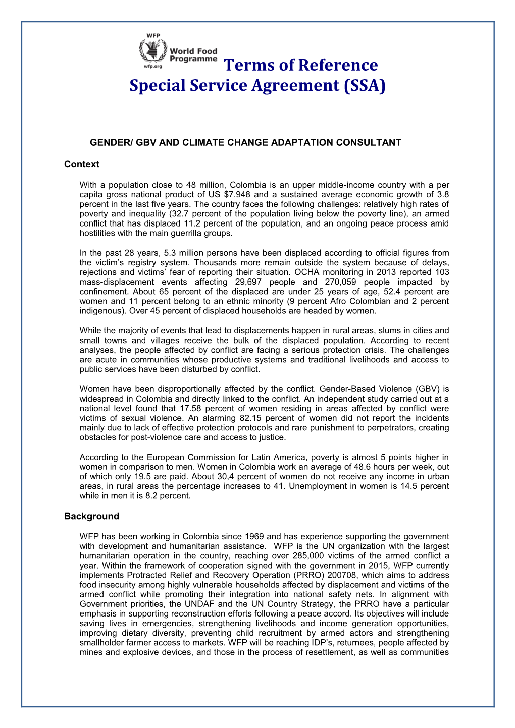 Gender/ Gbv and Climate Change Adaptation Consultant