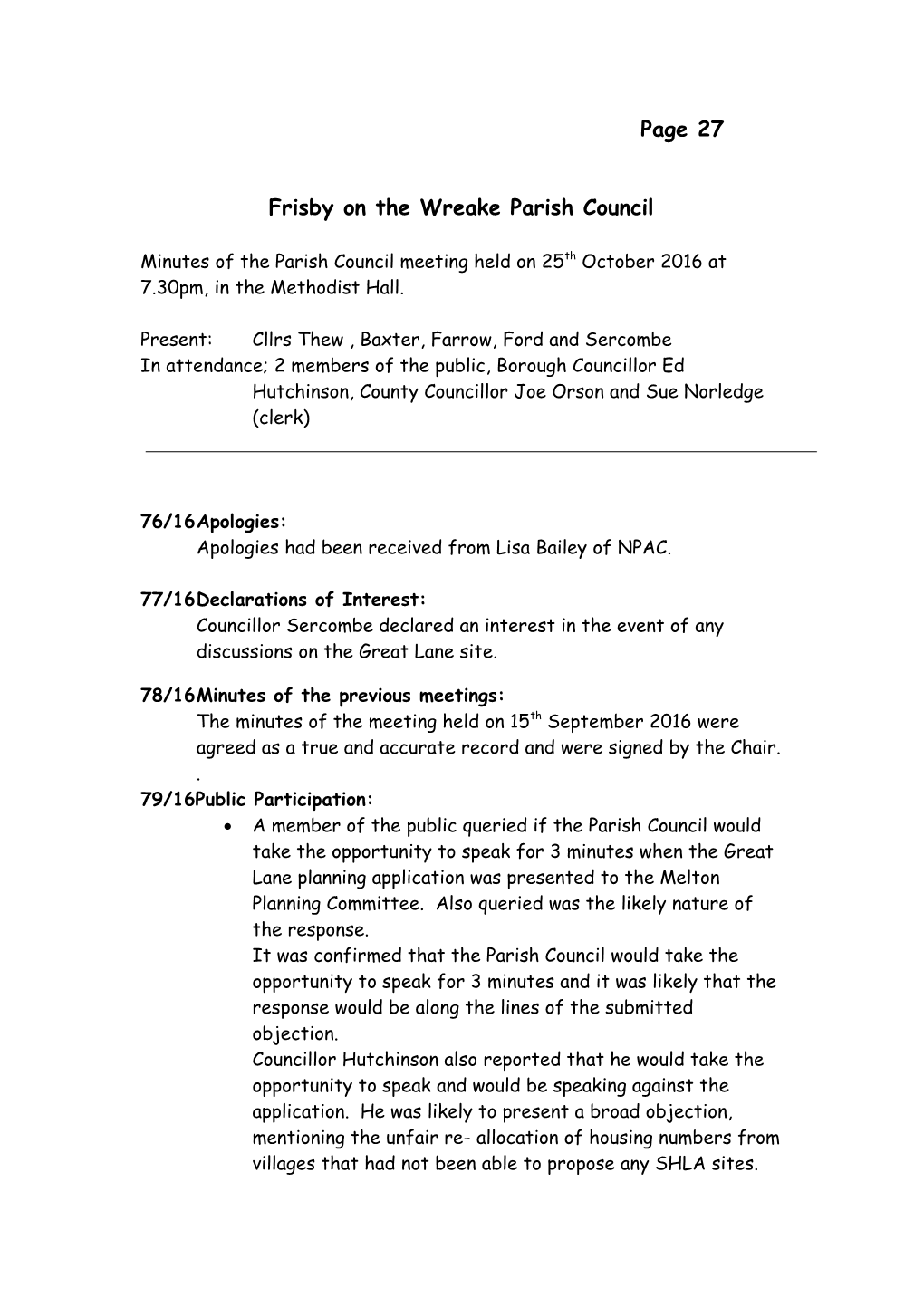 Frisby & Kirby Parish Council