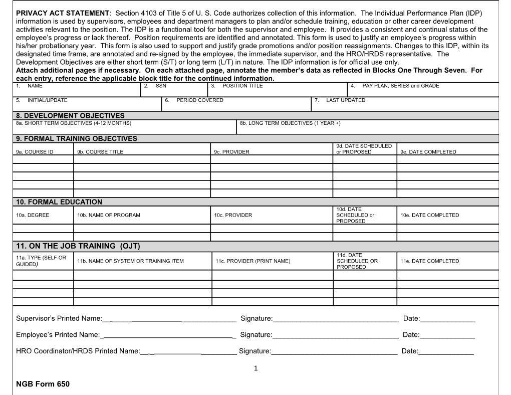 Standing Operating Procedures (Sop) External